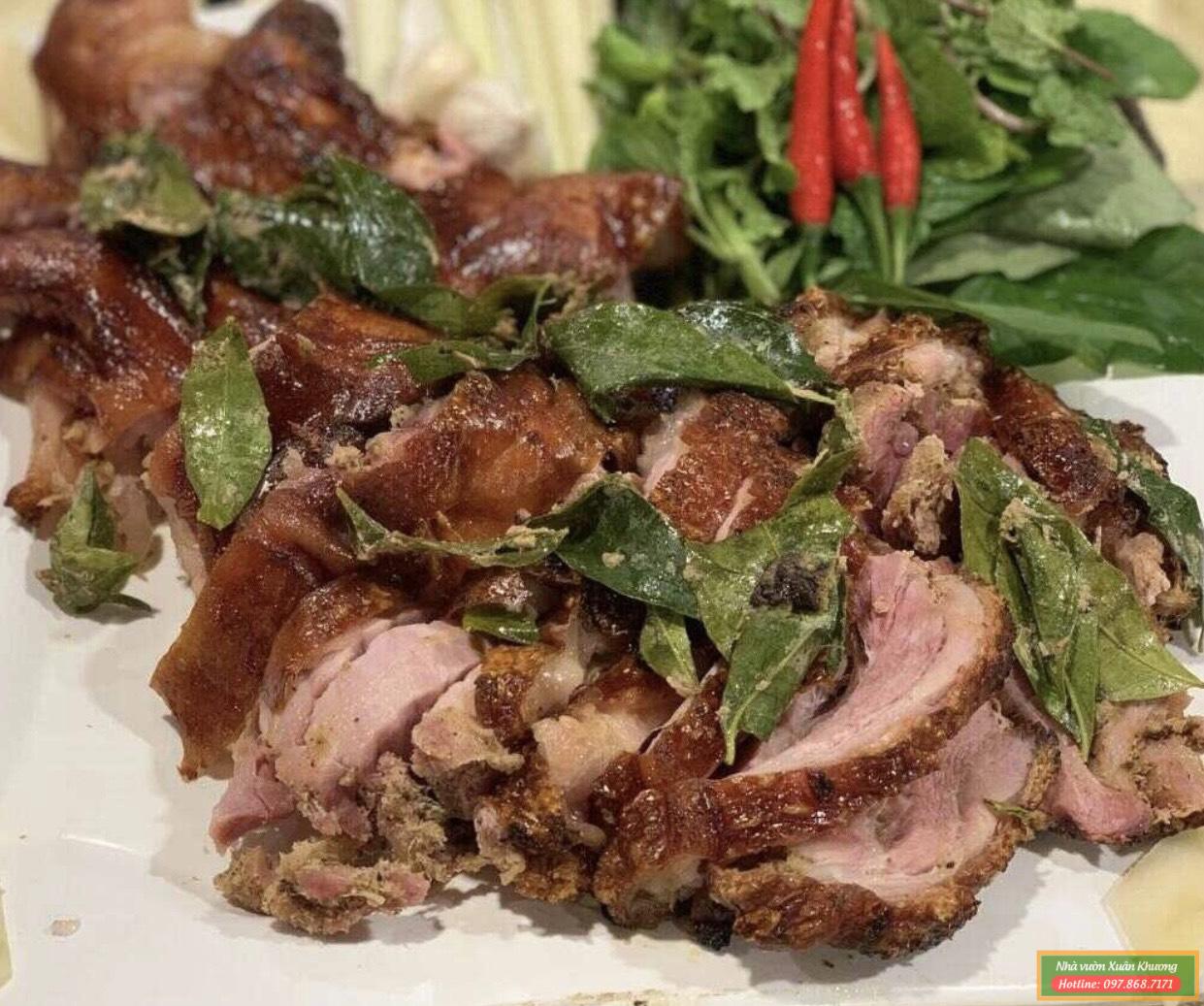 thịt nướng từ lá mắc mật